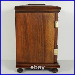 Antique Victorian Wood Cigar Caddy Box, Table Top Cabinet Cigar Presenter Box