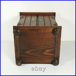 Antique Victorian Wood Cigar Caddy Box, Table Top Cabinet Cigar Presenter Box Antique Victorian Wood Cigar Caddy Box, Table Top Cabinet Cigar Presenter Box