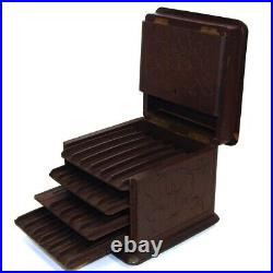 Antique Victorian to Edwardian Era Black Forest Carved Cigar Presenter, Box