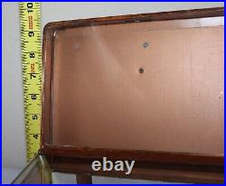 Antique Vintage Copper Corina Larks Cigar Humidor Display Box Case