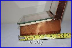 Antique Vintage Copper Corina Larks Cigar Humidor Display Box Case