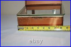 Antique Vintage Copper Corina Larks Cigar Humidor Display Box Case
