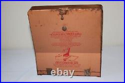 Antique Vintage Copper Corina Larks Cigar Humidor Display Box Case