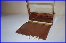 Antique Vintage Copper Corina Larks Cigar Humidor Display Box Case