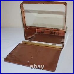 Antique Vintage Copper Corina Larks Cigar Humidor Display Box Case