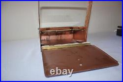 Antique Vintage Copper Corina Larks Cigar Humidor Display Box Case