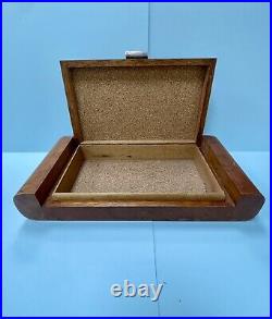 Antique Vintage Rare Sterling Silver And Cherry Wood Cigar Box Box 634g R1