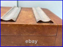 Antique Vintage Rare Sterling Silver And Cherry Wood Cigar Box Box 634g R1