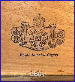 Antique Vintage Royal Jamaica Cigar Humidor Box Inlaid with Key