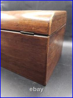 Antique Vintage Tabak wood box caddy Tobacco