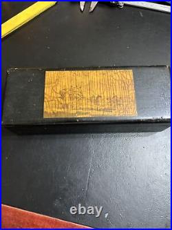 Antique Vintage Wooden Cigarette Humidor Storage Box Cigar Labels Cedar
