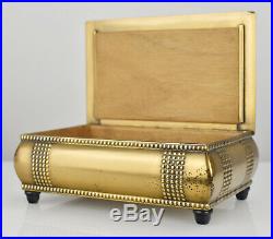 Antique WMF Secessionist Brass Cigar Box Humidor Art Nouveau