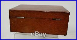 Antique Walnut Box Chest Cigar Humidor Smoking Tobacciana