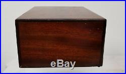 Antique Walnut Box Chest Cigar Humidor Smoking Tobacciana