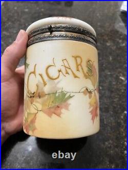Antique Wavecrest Nakara Glass Cigar Humidor CF Monroe