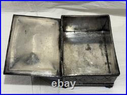 Antique Wilcox Silver Plated Humidor Cigarette box #1931 USA