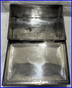 Antique Wilcox Silver Plated Humidor Cigarette box #1931 USA