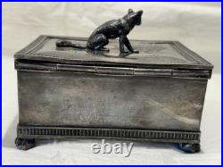 Antique Wilcox Silver Plated Humidor Cigarette box #1931 USA