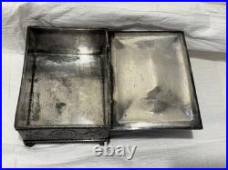 Antique Wilcox Silver Plated Humidor Cigarette box #1931 USA