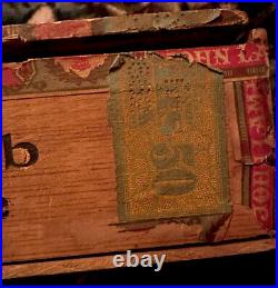 Antique Wooden Cigar Box John lamb