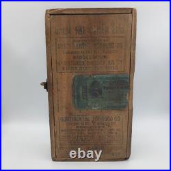Antique Wooden Continental Tobacco Co. Sorg Middletown Ohio 1901 Cigar Box