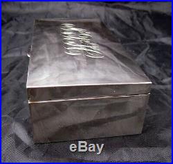 Antique sterling silver cigar box/humidor C. 1935