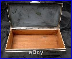 Antique sterling silver cigar box/humidor C. 1935