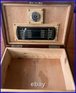 Antique vintage cigar humidor mahogany wood box