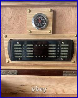 Antique vintage cigar humidor mahogany wood box