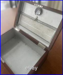 Antique vintage wood cigar humidor box