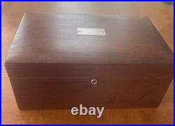 Antique vintage wood cigar humidor box