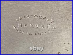 Aristocrat England Tobacco Humidor Jewelry Box Silver-plate Cigar Case Trinket