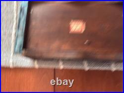 Art Deco Blue Glass Top Table Humidor/ Cigarette Box Marked CIGARROS RARE