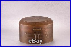 Art Deco Bronze Brass Desk Humidor Box CDE Carl Deffner Jugendstil Tobacco Tin