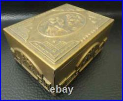 Art Deco Cigarette Box Humidor Cedar Lined Box Cherubs