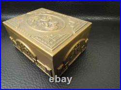 Art Deco Cigarette Box Humidor Cedar Lined Box Cherubs