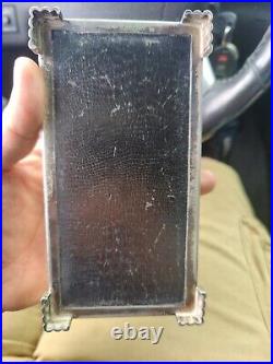 Art Deco Sterling Silver Humidor Cigar Cigarette Case Footed Box Poole'78