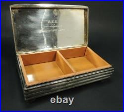Art Deco WWII AEG- Hungary Solid Silver 800 Ag. Humidor Cigar Box Art Deco WWII AEG- Hungary Solid Silver 800 Ag. Humidor Cigar Box