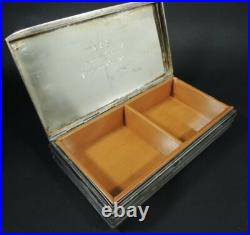 Art Deco WWII AEG- Hungary Solid Silver 800 Ag. Humidor Cigar Box Art Deco WWII AEG- Hungary Solid Silver 800 Ag. Humidor Cigar Box