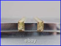 Art Deco chromed rectangular box, Antique 1930s, Metal & leather, Cigar humidor