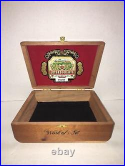 Arturo Fuente Hemingway Work Of Art Empty Wooden Cigar Box Humidor With Clasp