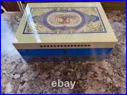 Arturo Fuente Opus X Society Global Collection Humidor, Blue & Creme, New In Box