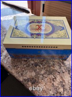 Arturo Fuente Opus X Society Global Collection Humidor, Blue & Creme, New In Box
