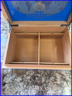 Arturo Fuente Opus X Society Global Collection Humidor, Blue & Creme, New In Box