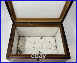 Beautiful Antique Wooden Humidor Box NO KEY