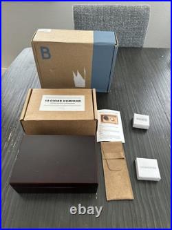 Bespoke CIGAR HUMIDOR New Open Box With Humidifier And Hygrometer