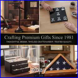 Bey-Berk Dylan Carbon Fiber Design Cigar Humidor Spanish Cedar Lined 40-Cigar