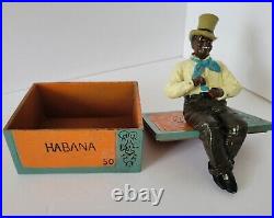 Black Americana. Habana. La Rosa Cigars Brass Replica Box Super Rare