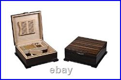 Box Boîte Humidifié Étui à Cigare Case Humidor Pour 80 Cigares LUBINSKI Q2656BV