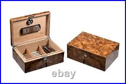 Box IN Briar Humidified Cigar Case Humidor For Cigar LUBINSKI Q44830
